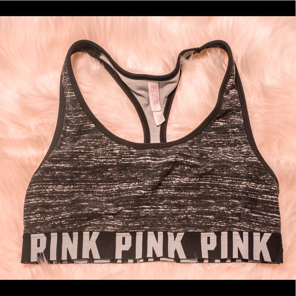 Pink sports bra
